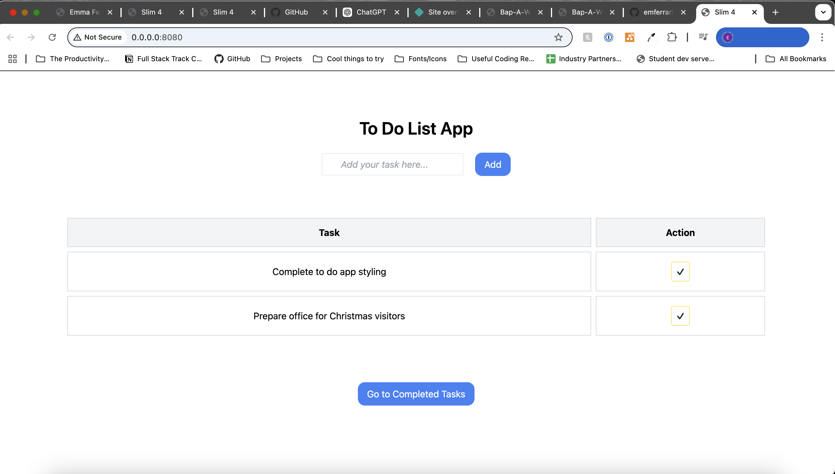 Screenshot of new todo app redesign